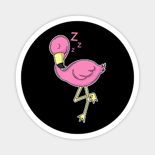 Flamingo sleeping Magnet